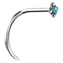 Load image into Gallery viewer, Square Ornate Opal Curved Nose Stud