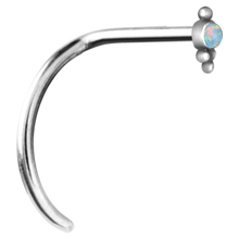 Load image into Gallery viewer, Long Ornate Opal Curved Nose Stud