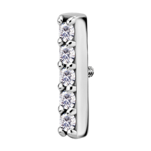Load image into Gallery viewer, Pave Five Stone Bar Attachment