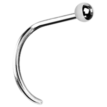 Load image into Gallery viewer, Plain Ball Curved Nose Stud