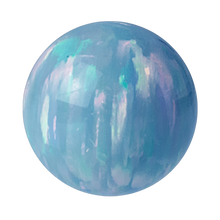 Load image into Gallery viewer, Light Blue opal threaded ball 
