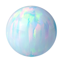 Load image into Gallery viewer, White opal threaded ball 

