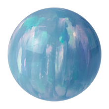 Load image into Gallery viewer, Light Blue opal threaded ball 
