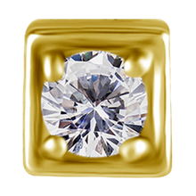 Load image into Gallery viewer, 18k PVD Cobalt chrome nickel free square internally threaded attachment 
