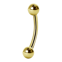 Load image into Gallery viewer, A curved micro barbell with a ball on each end
