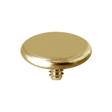 Load image into Gallery viewer, 24k PVD titanium plain flat disc dermal attachment 3mm
