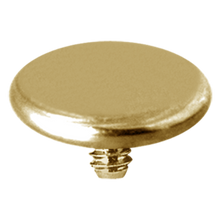 Load image into Gallery viewer, 24k PVD titanium plain flat disc dermal attachment 5mm
