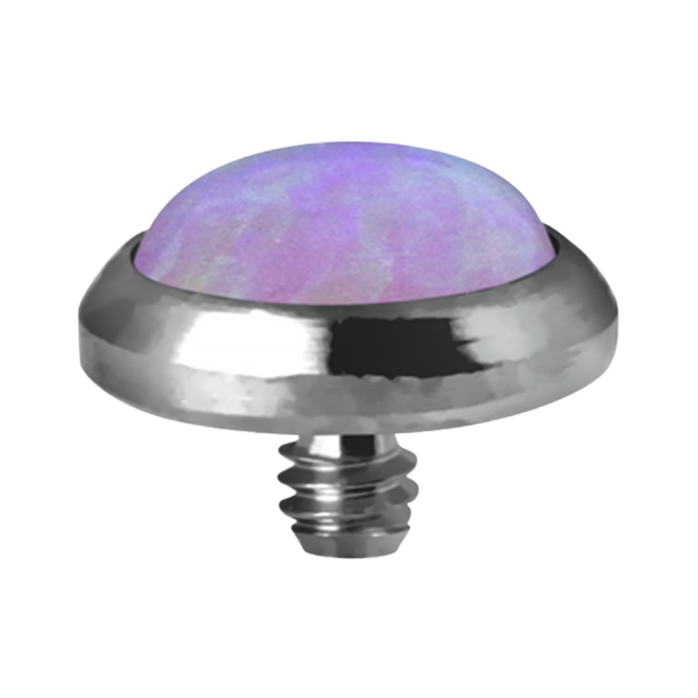 Titanium pink opal dermal attachment 