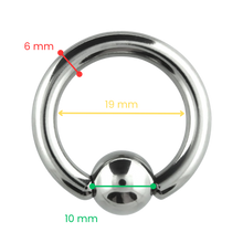 Load image into Gallery viewer, Big Gauge Ball Closure Ring
