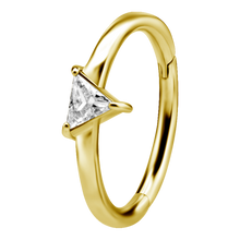 Load image into Gallery viewer, Triangle Zirconia Hinged Ring
