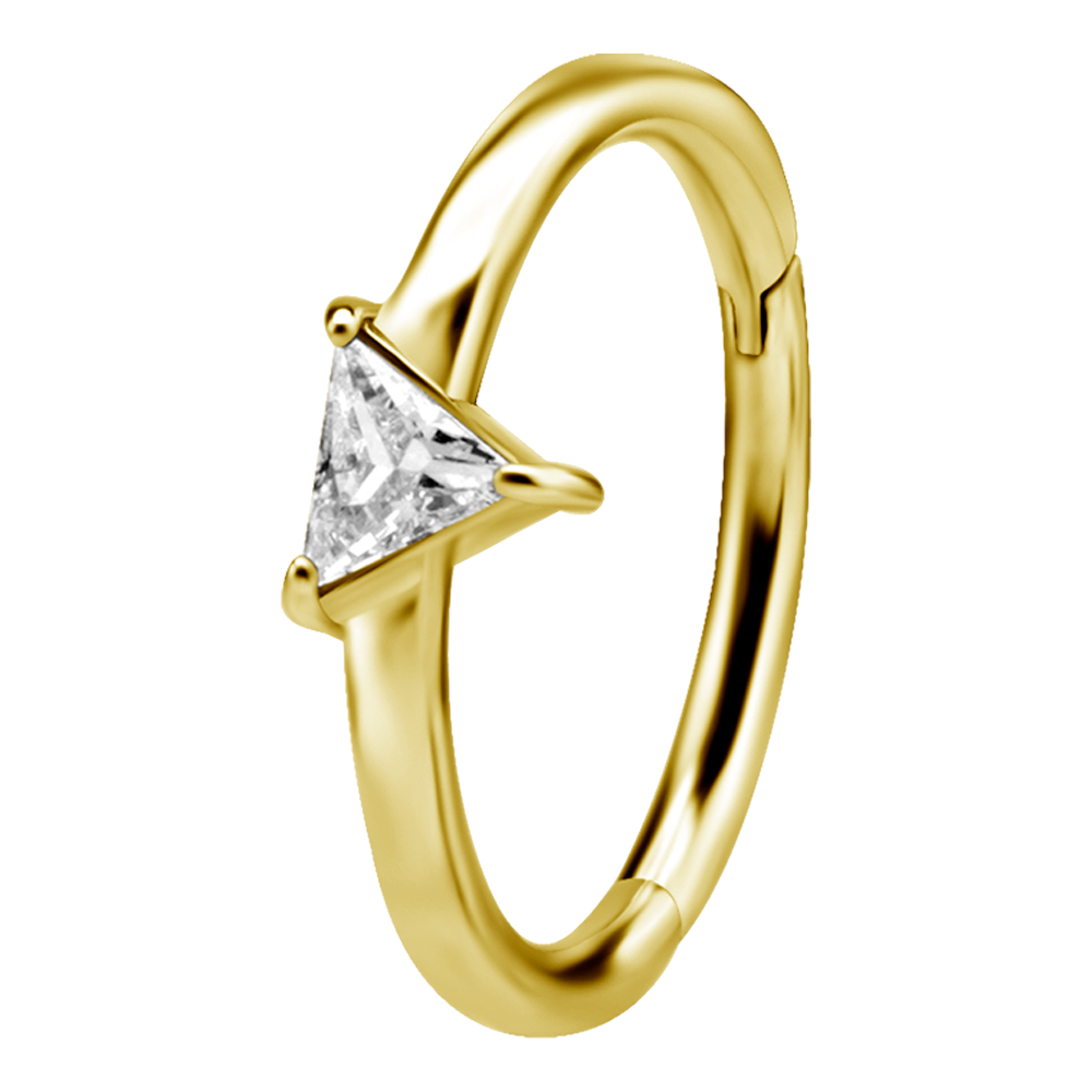 Triangle Zirconia Hinged Ring