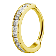 Load image into Gallery viewer, Square Cubic Zirconia Hinged Ring
