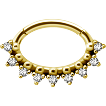 Load image into Gallery viewer, Oval Jewelled Granulated Tribal Hinged Clicker
