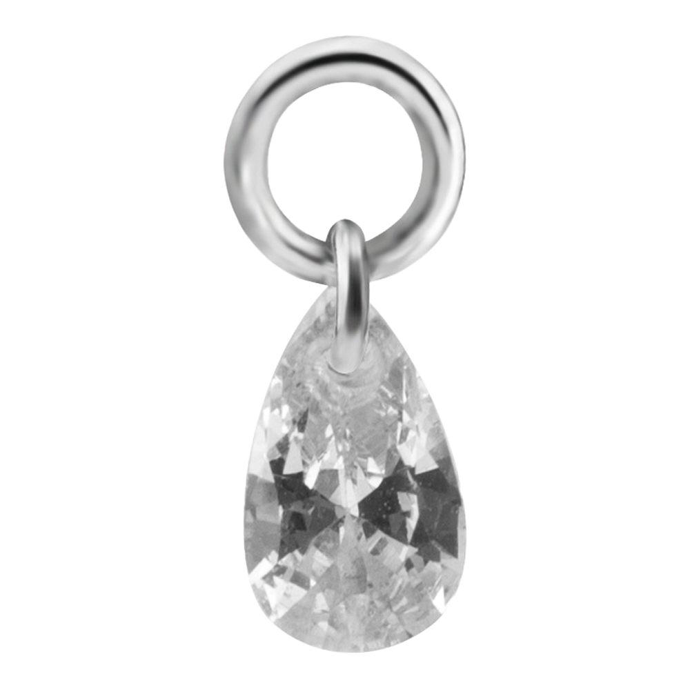 Floating Cubic Zirconia Charm