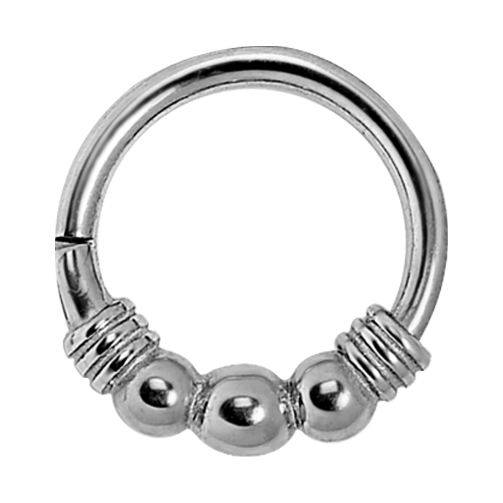 Tri-Ball Wire Hinged Ring