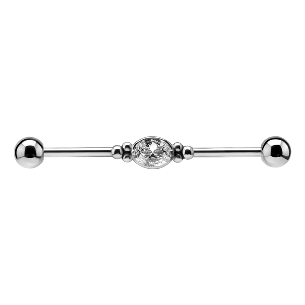 Oval Zirconia Industrial Barbell