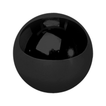 Load image into Gallery viewer, Black steel externally threaded plain ball for 1.6mm barbells or labrets. 5mm wide
