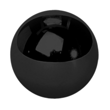 Load image into Gallery viewer, Black steel externally threaded plain ball for 1.6mm barbells or labrets. 6mm wide
