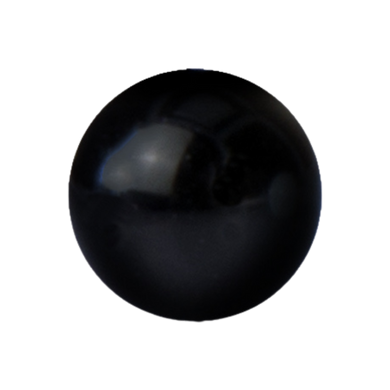 Black acrylic threaded ball