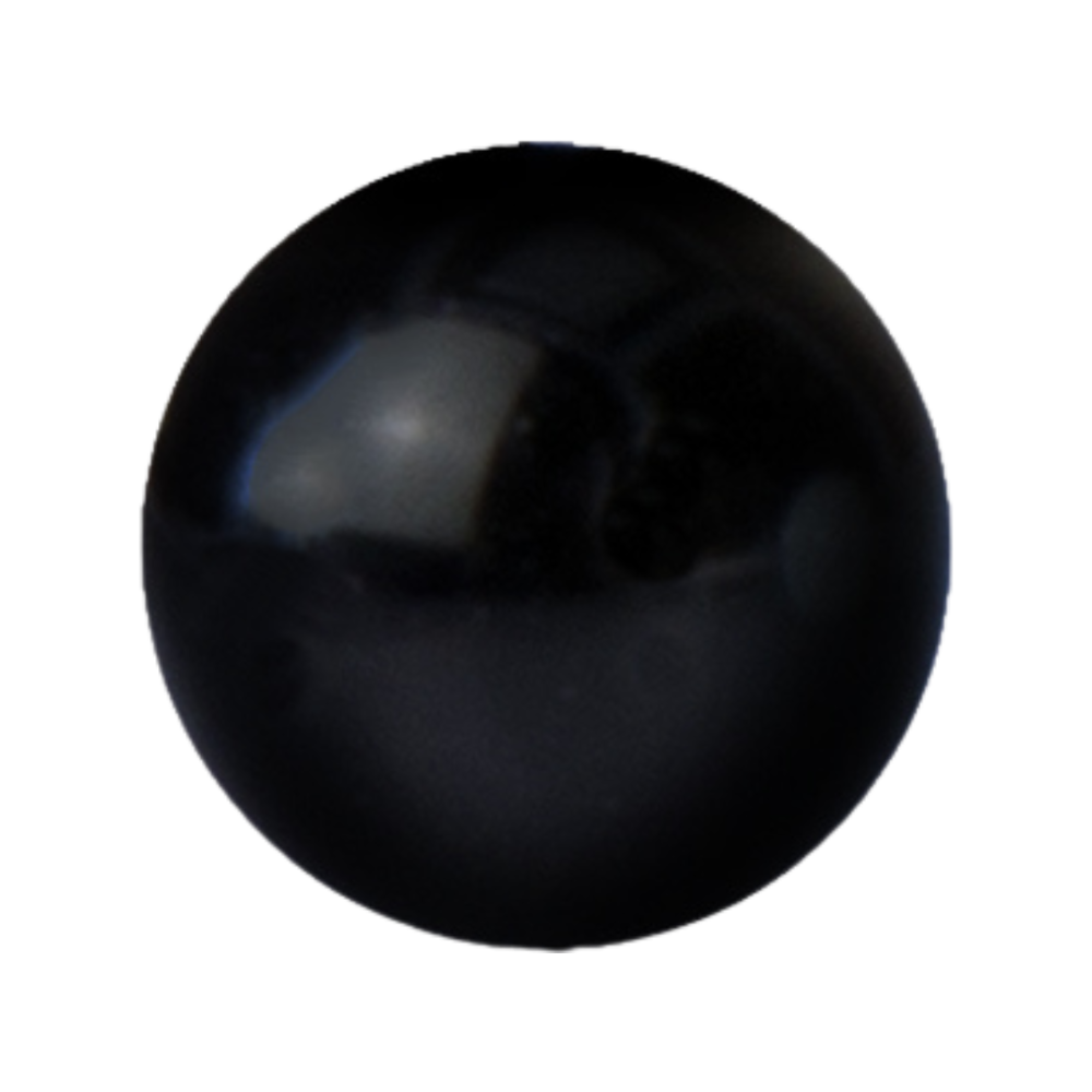 Black acrylic threaded ball