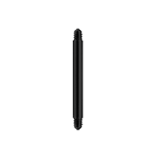 Load image into Gallery viewer, Black steel 1.2mm thick straight microbar pin. 6mm long
