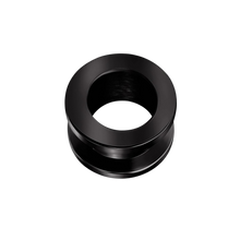 Load image into Gallery viewer, Black steel threaded tunnel for stretched earlobes
