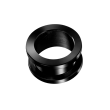 Load image into Gallery viewer, Black steel threaded tunnel for stretched earlobes
