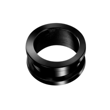 Load image into Gallery viewer, Black steel threaded tunnel for stretched earlobes
