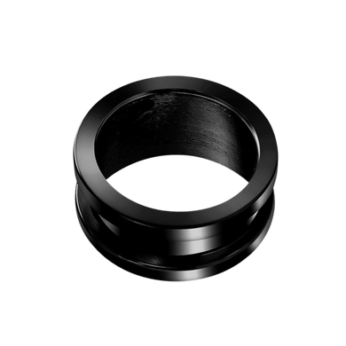 Black steel threaded tunnel for stretched earlobes