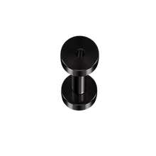 Load image into Gallery viewer, Black steel threaded tunnel for stretched earlobes
