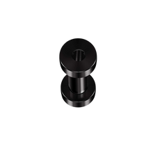 Load image into Gallery viewer, Black steel threaded tunnel for stretched earlobes
