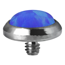 Load image into Gallery viewer, Implant grade titanium dermal anchor with blue opal
