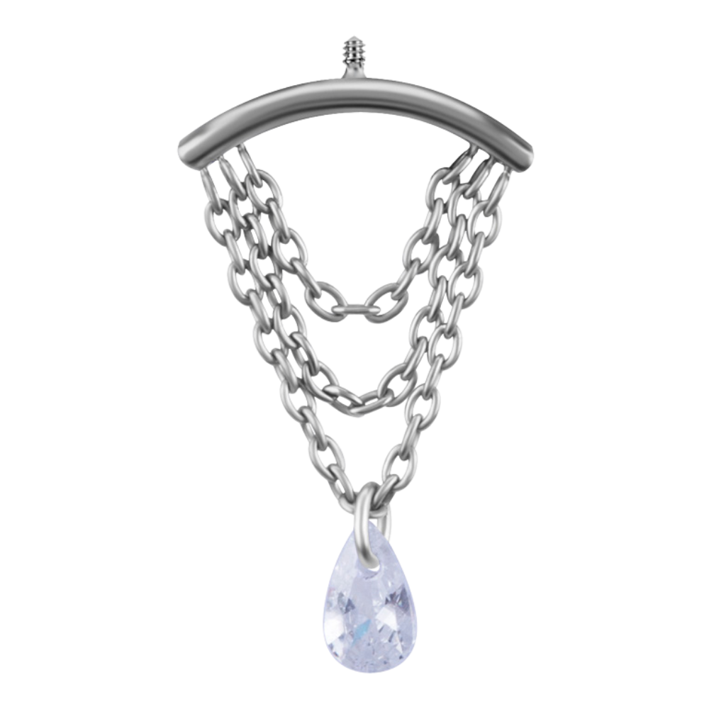 Vertical Helix Triple Chain Teardrop Attachment
