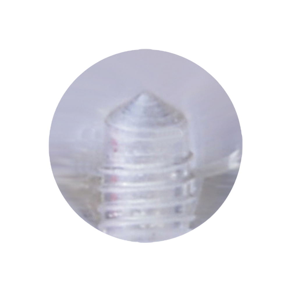 Clear acrylic threaded ball