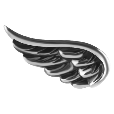 Nickel-free cobalt-chrome wing internally threaded attachment for the right ear
