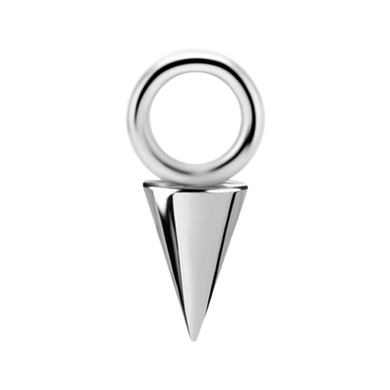 Nickel-free cobalt-chrome small plain spike charm