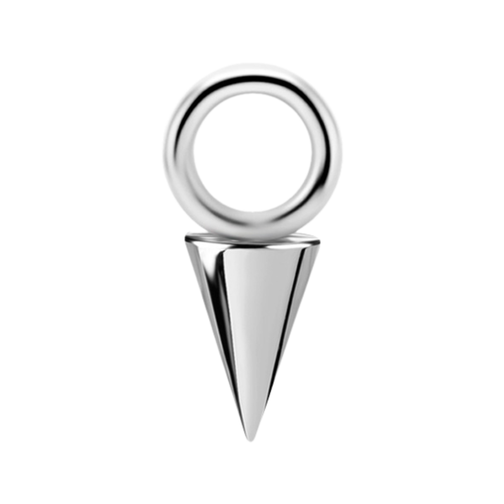 Nickel-free cobalt-chrome small plain spike charm