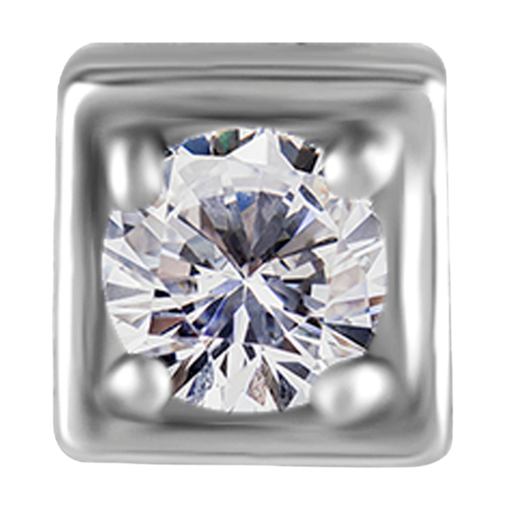 Cobalt chrome nickel free Square internally threaded attachment with white premium zirconia