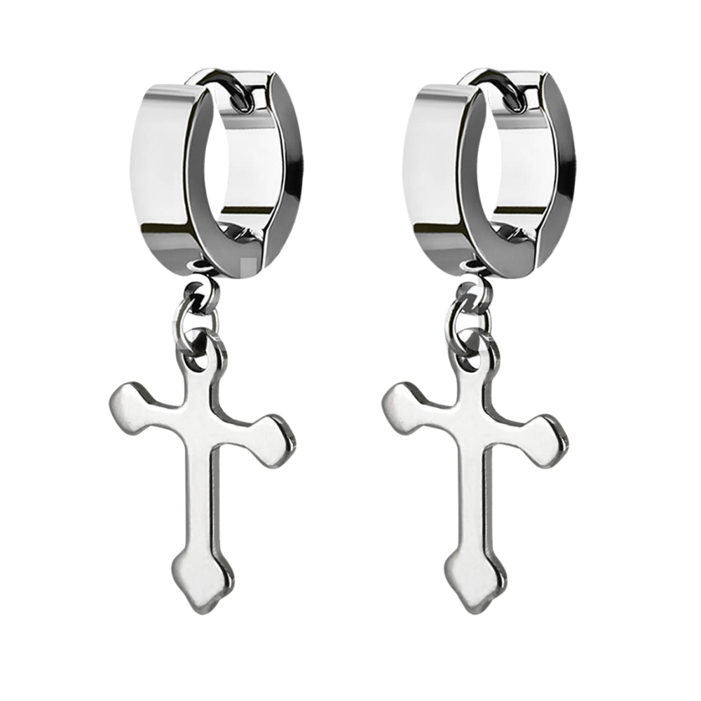 Dangly Gothic Cross Huggies