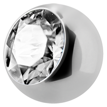 Load image into Gallery viewer, Surgical Steel jewelled captive ball with white cubic zirconia, made for ball closure rings
