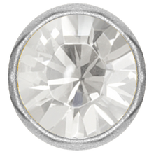 Load image into Gallery viewer, Surgical Steel 316L captive disc featuring a clear premium crystal stone. Made for ball closure rings
