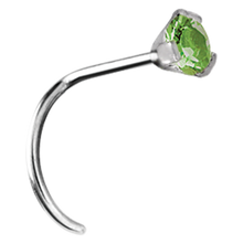 Load image into Gallery viewer, Prong Set Jewelled Curved Nose Stud
