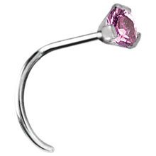 Load image into Gallery viewer, Prong Set Jewelled Curved Nose Stud
