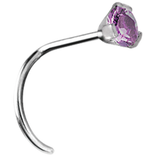 Load image into Gallery viewer, Prong Set Jewelled Curved Nose Stud
