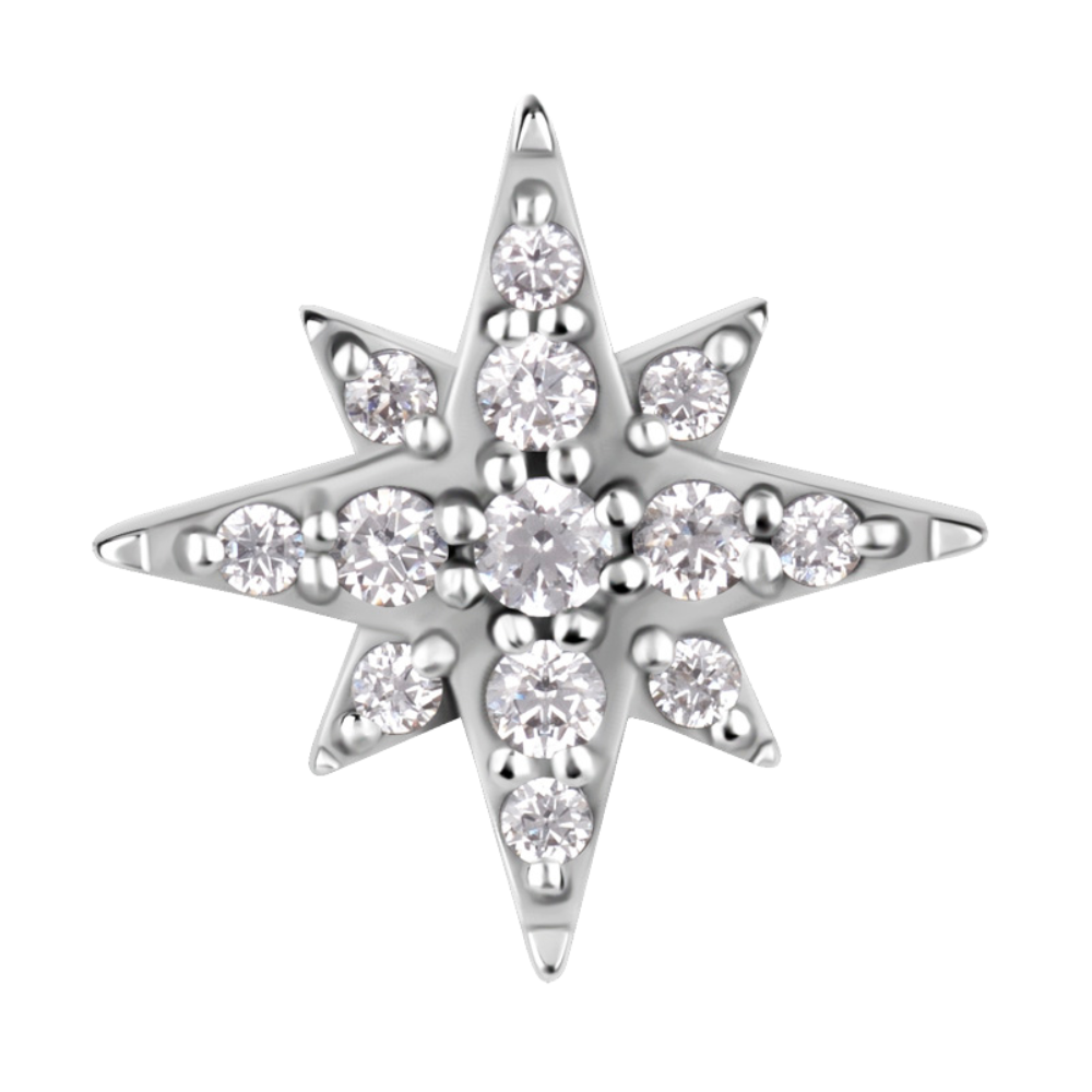 Jewelled CoCr NF north star internally threaded attachment