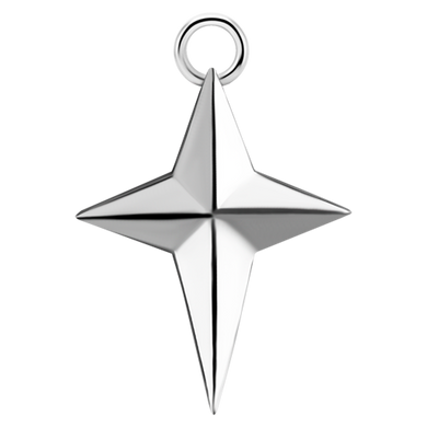 Large north star shaped charm 