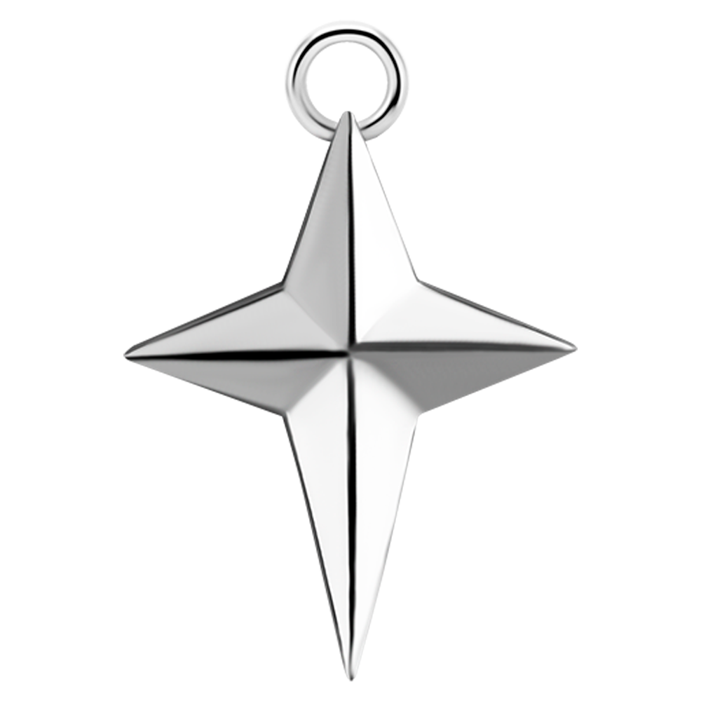 Large north star shaped charm 