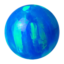 Load image into Gallery viewer, Sapphire blue opal externally threaded ball made for 1.6mm pins
