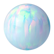 Load image into Gallery viewer, White opal externally threaded ball for 1.6mm pins
