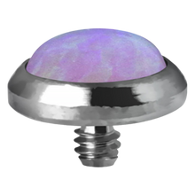 Load image into Gallery viewer, Implant grade titanium dermal anchor with pink opal
